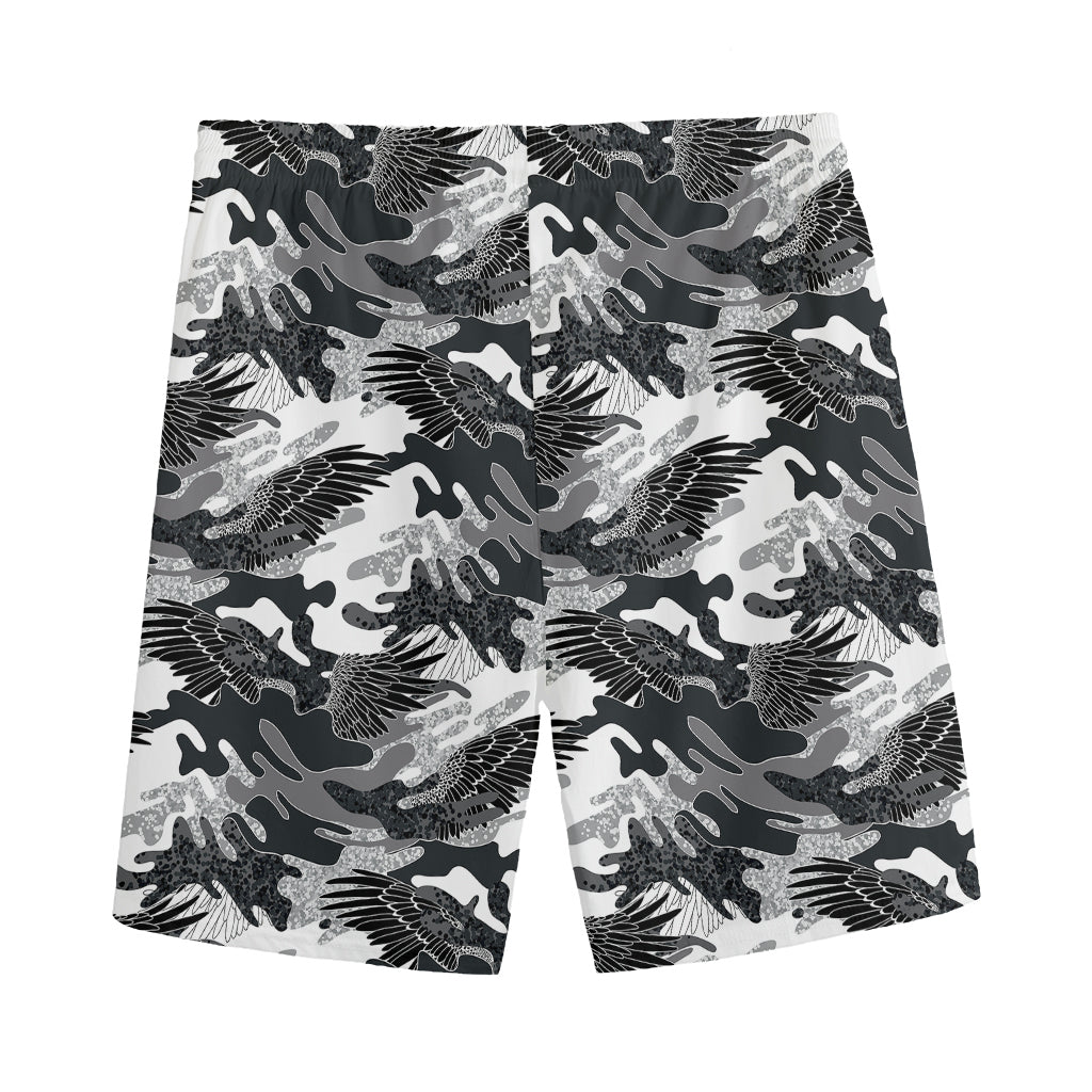 Camouflage Dazzle Wings Pattern Print Men's Sports Shorts