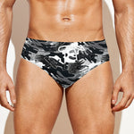Camouflage Dazzle Wings Pattern Print Men's Swim Briefs
