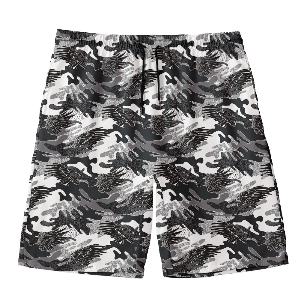 Camouflage Dazzle Wings Pattern Print Men's Swim Trunks