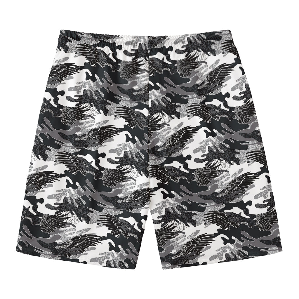 Camouflage Dazzle Wings Pattern Print Men's Swim Trunks