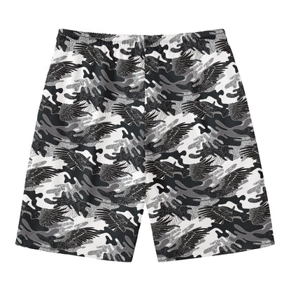 Camouflage Dazzle Wings Pattern Print Men's Swim Trunks