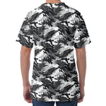 Camouflage Dazzle Wings Pattern Print Men's Velvet T-Shirt