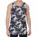 Camouflage Dazzle Wings Pattern Print Men's Velvet Tank Top