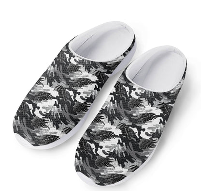 Camouflage Dazzle Wings Pattern Print Mesh Casual Shoes