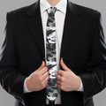 Camouflage Dazzle Wings Pattern Print Necktie