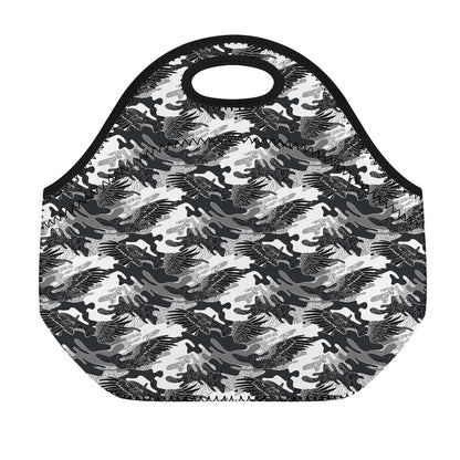 Camouflage Dazzle Wings Pattern Print Neoprene Lunch Bag