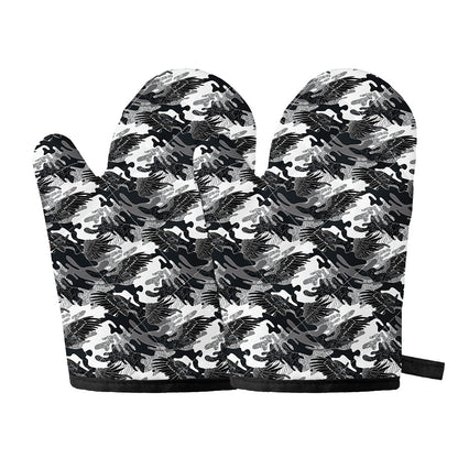 Camouflage Dazzle Wings Pattern Print Oven Mitts