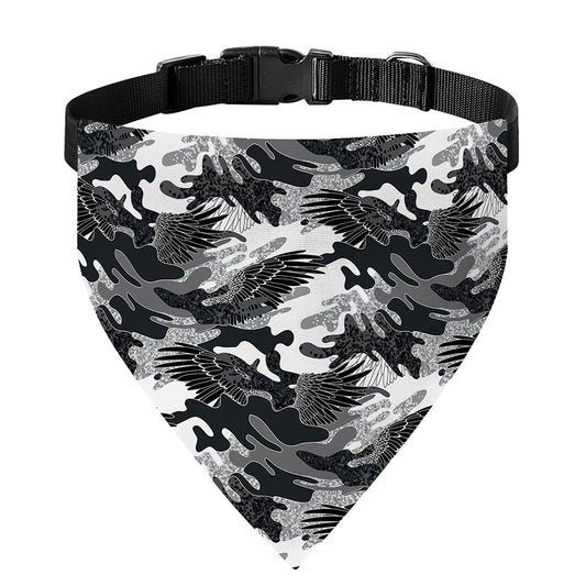 Camouflage Dazzle Wings Pattern Print Over The Collar Dog Bandana