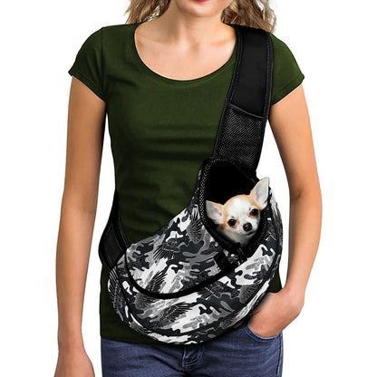 Camouflage Dazzle Wings Pattern Print Pet Sling Carrier