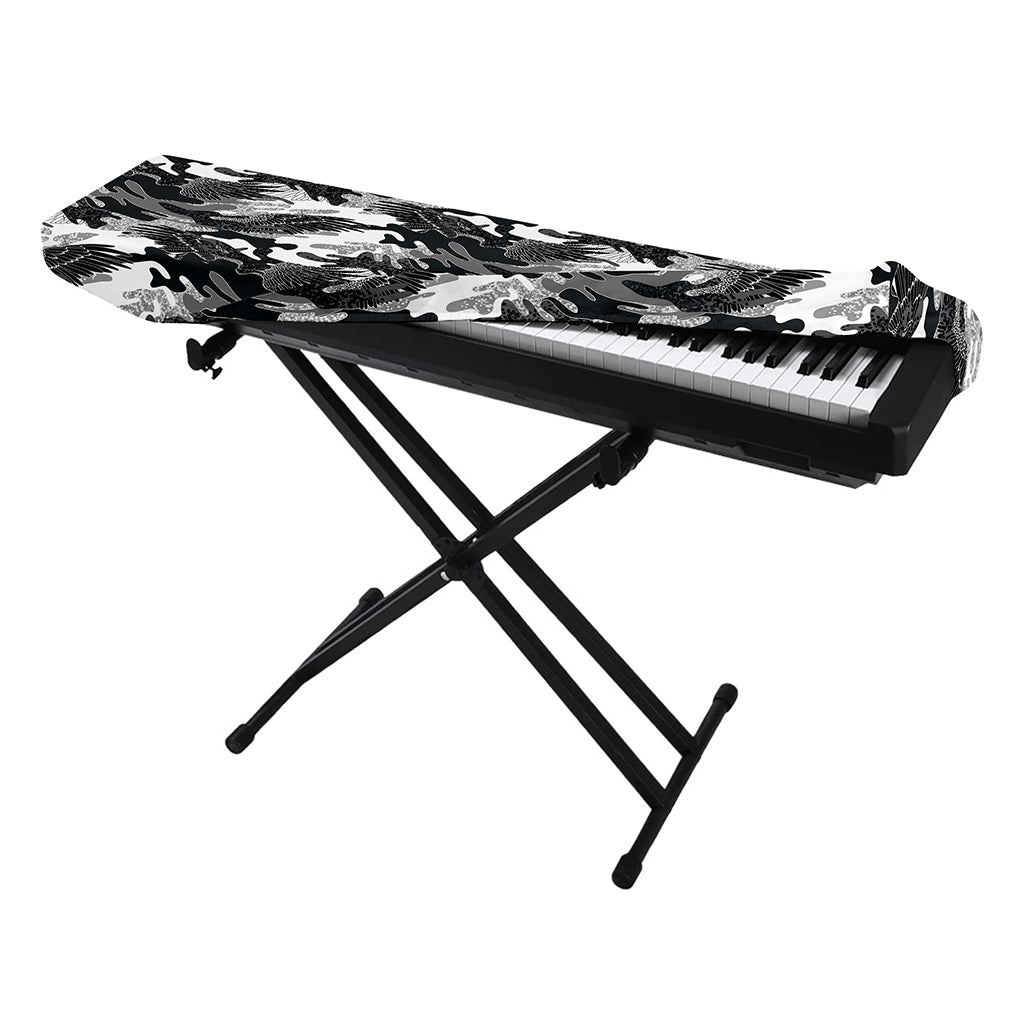 Camouflage Dazzle Wings Pattern Print Piano Keyboard Cover