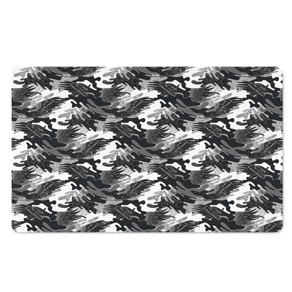 Camouflage Dazzle Wings Pattern Print Polyester Doormat