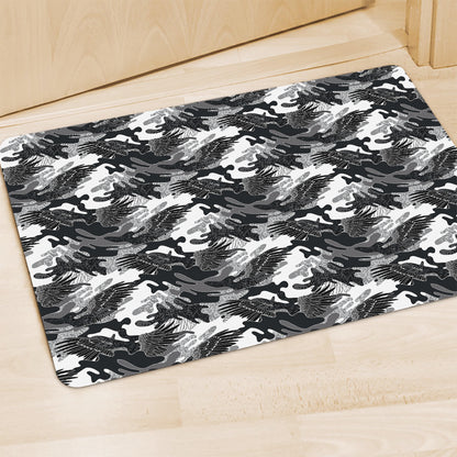 Camouflage Dazzle Wings Pattern Print Polyester Doormat