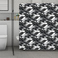 Camouflage Dazzle Wings Pattern Print Polyester Shower Curtain