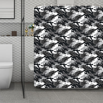 Camouflage Dazzle Wings Pattern Print Polyester Shower Curtain
