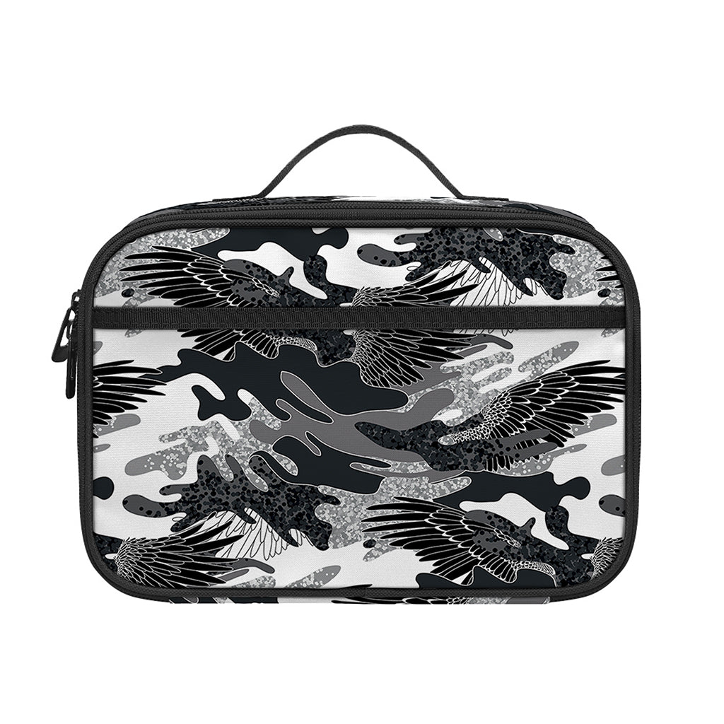 Camouflage Dazzle Wings Pattern Print Portable Lunch Bag