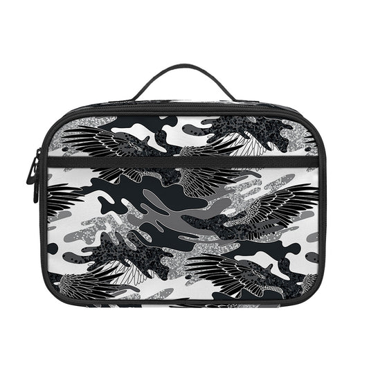 Camouflage Dazzle Wings Pattern Print Portable Lunch Bag