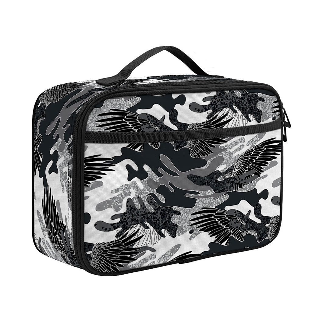 Camouflage Dazzle Wings Pattern Print Portable Lunch Bag