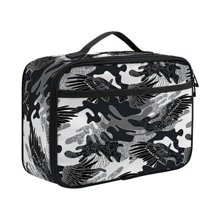 Camouflage Dazzle Wings Pattern Print Portable Lunch Bag