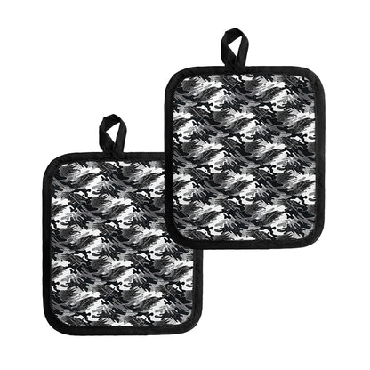 Camouflage Dazzle Wings Pattern Print Pot Holders