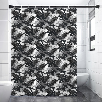 Camouflage Dazzle Wings Pattern Print Premium Shower Curtain