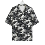 Camouflage Dazzle Wings Pattern Print Rayon Hawaiian Shirt