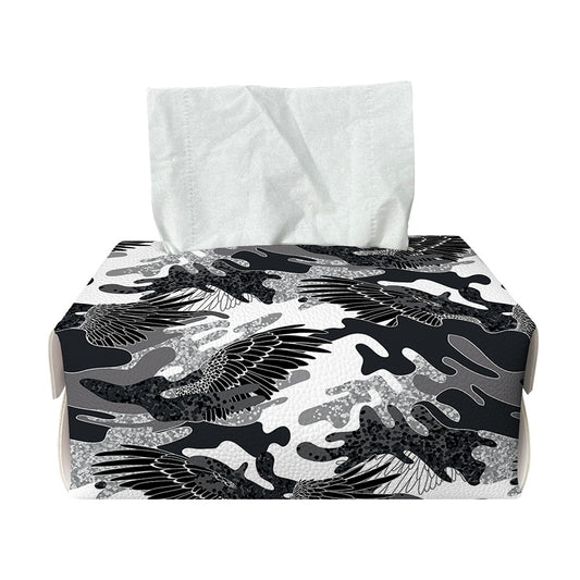 Camouflage Dazzle Wings Pattern Print Rectangle Tissue Box Cover