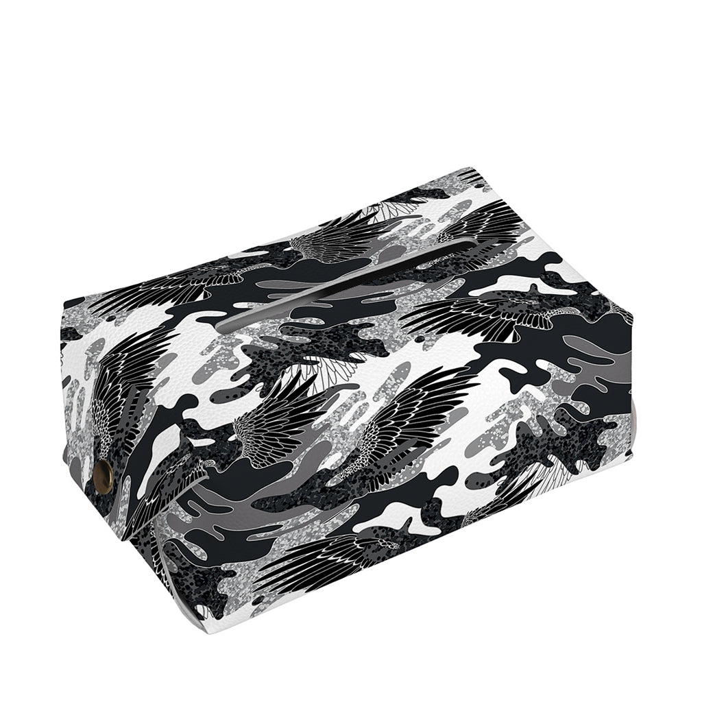 Camouflage Dazzle Wings Pattern Print Rectangle Tissue Box Cover