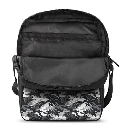 Camouflage Dazzle Wings Pattern Print Rectangular Crossbody Bag
