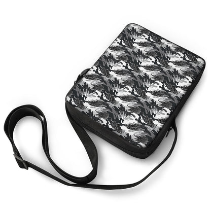 Camouflage Dazzle Wings Pattern Print Rectangular Crossbody Bag