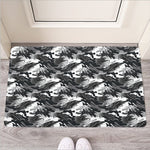 Camouflage Dazzle Wings Pattern Print Rubber Doormat
