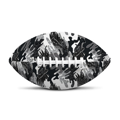 Camouflage Dazzle Wings Pattern Print Rugby Ball