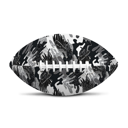 Camouflage Dazzle Wings Pattern Print Rugby Ball