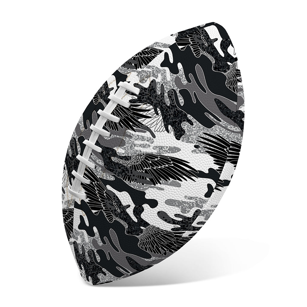 Camouflage Dazzle Wings Pattern Print Rugby Ball