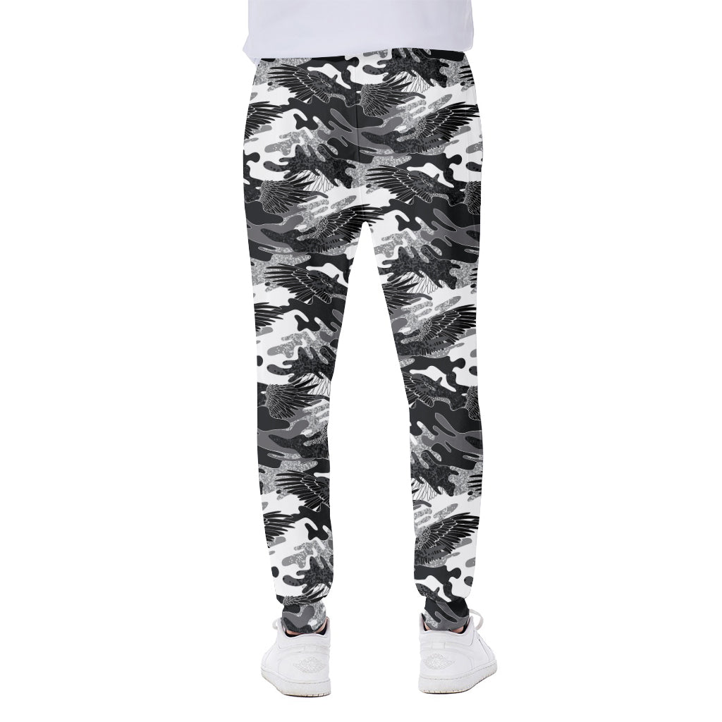 Camouflage Dazzle Wings Pattern Print Scuba Joggers