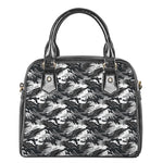 Camouflage Dazzle Wings Pattern Print Shoulder Handbag