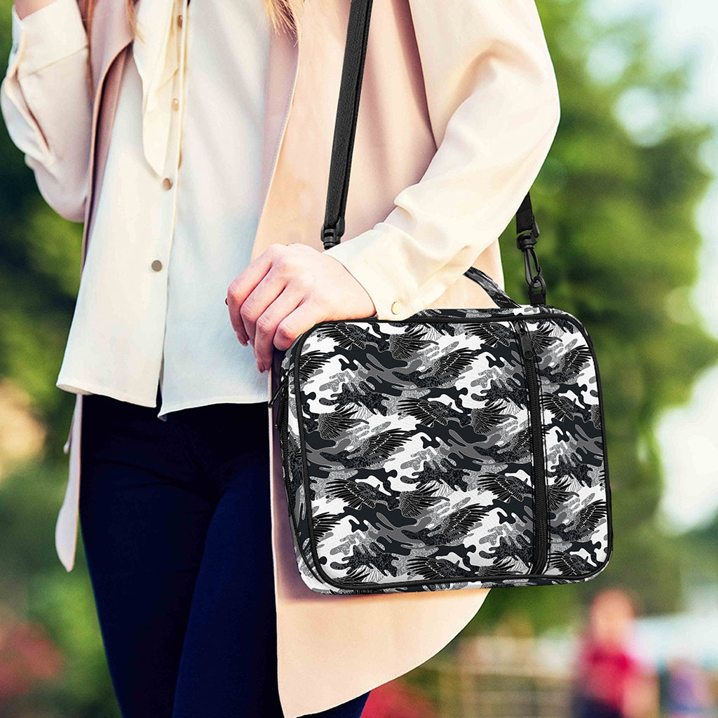 Camouflage Dazzle Wings Pattern Print Shoulder Strap Bible Bag