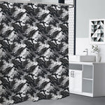 Camouflage Dazzle Wings Pattern Print Shower Curtain