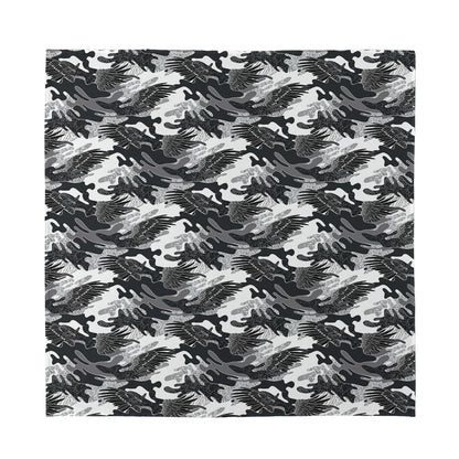 Camouflage Dazzle Wings Pattern Print Silk Bandana