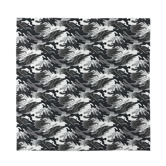 Camouflage Dazzle Wings Pattern Print Silk Bandana