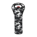 Camouflage Dazzle Wings Pattern Print Single Neoprene Wine Tote