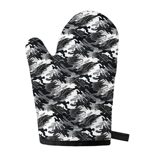 Camouflage Dazzle Wings Pattern Print Single Oven Mitt