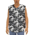 Camouflage Dazzle Wings Pattern Print Sleeveless Baseball Jersey