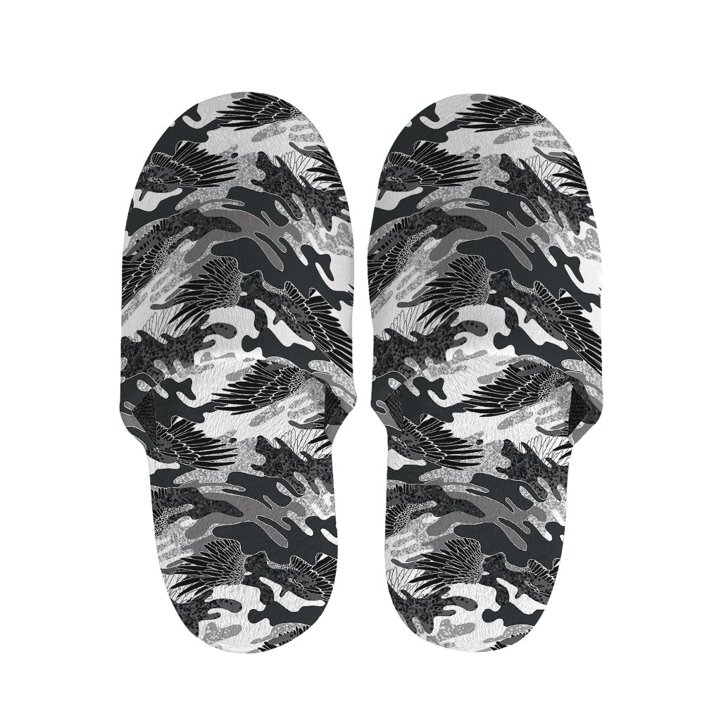 Camouflage Dazzle Wings Pattern Print Slippers