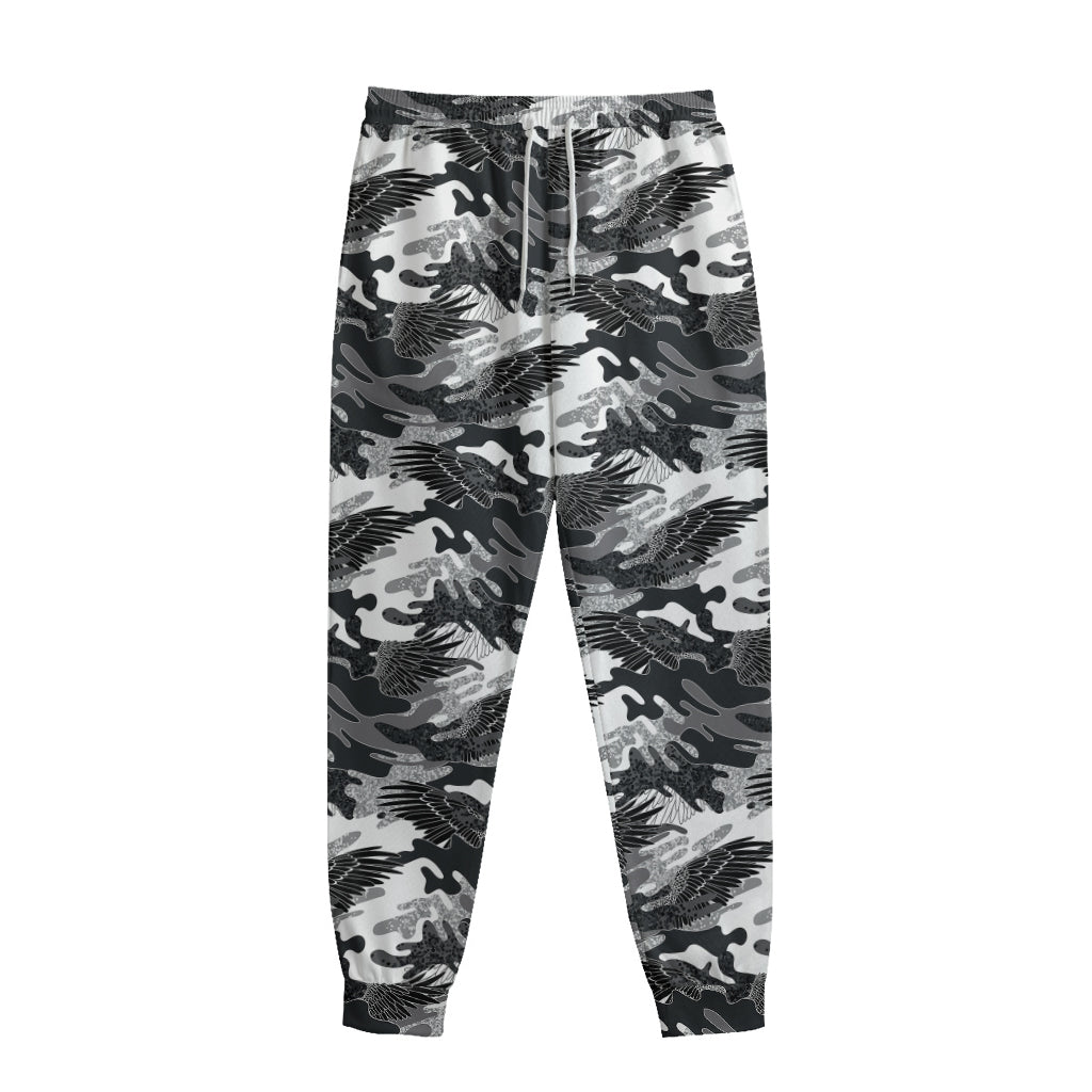 Camouflage Dazzle Wings Pattern Print Sweatpants