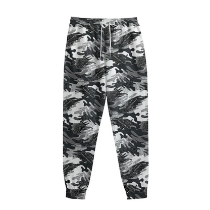 Camouflage Dazzle Wings Pattern Print Sweatpants