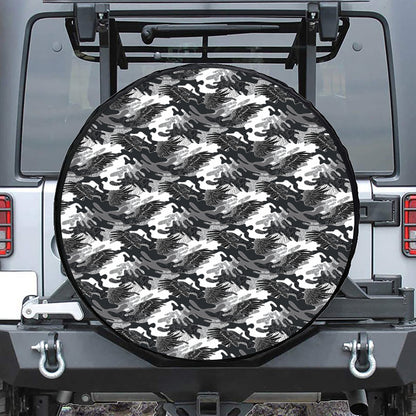Camouflage Dazzle Wings Pattern Print Tire Cover