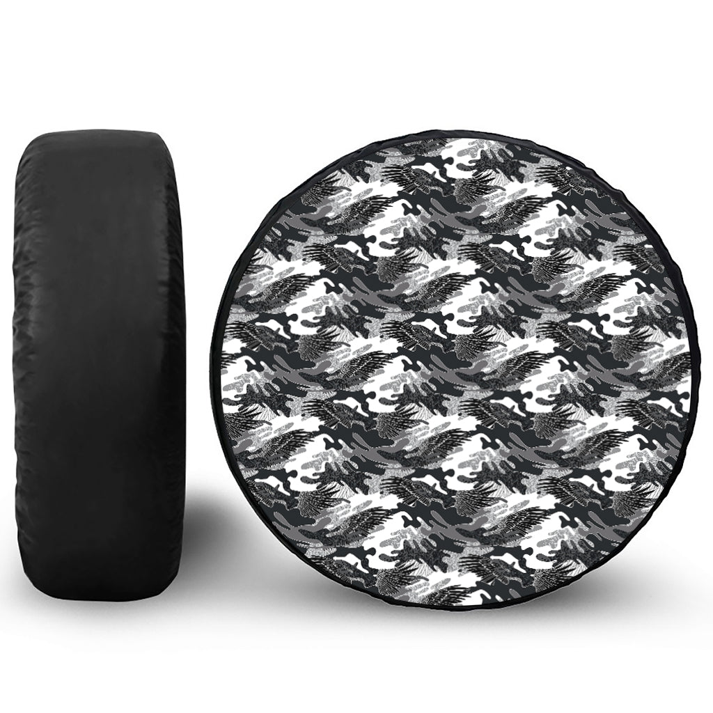 Camouflage Dazzle Wings Pattern Print Tire Cover
