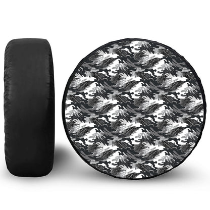 Camouflage Dazzle Wings Pattern Print Tire Cover