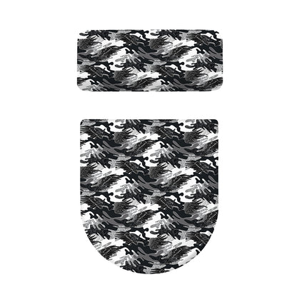Camouflage Dazzle Wings Pattern Print Toilet Lid And Tank Cover Set