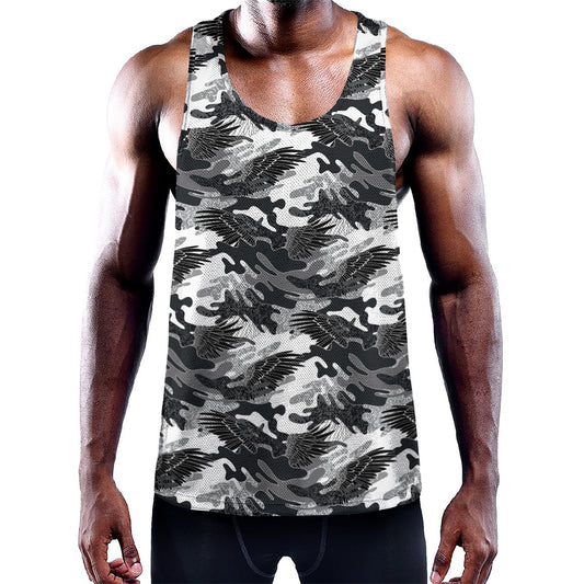 Camouflage Dazzle Wings Pattern Print Training Tank Top